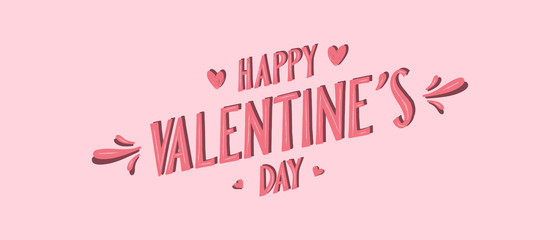 Valentine's day lettering text. 