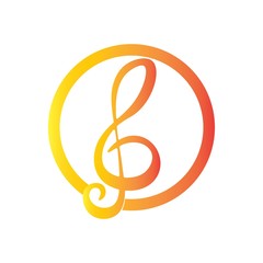 Obraz premium music note logo vector