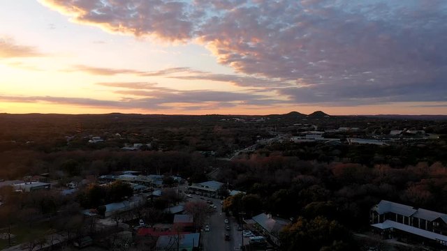 4K Main Street Wimberley Texas Landscape At Sunset Texas Hill Country Wine