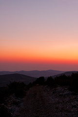 Sunset in Lika highland, Croatia