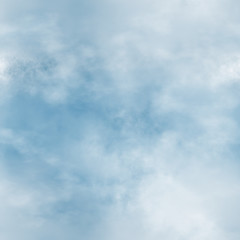 White clouds and blue sky seamless stock illustration.