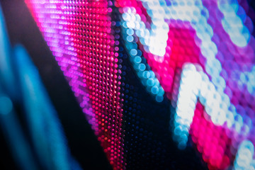 CloseUp LED blurred screen. LED soft focus background. abstract background ideal for design.