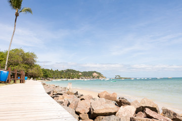Wonderful beach view in Morro de Sao Paulo, Bahia, Brazil. Third beach.