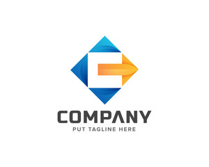 Colorful letter initial C logo collection 