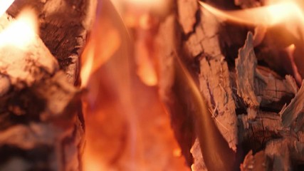 fireplace wood flames ash close up macro - Powered by Adobe