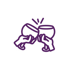 Isolated wine cups vector design