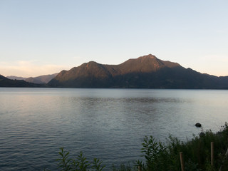 Panorama of Lake Ranco, the third largest lake in Chile. In the region of Los R&iacute;os, in Araucan&iacute;a or Patagonia, Chilean Andes. South of Chile