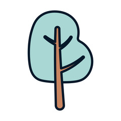 greenery tree forest foliage nature icon