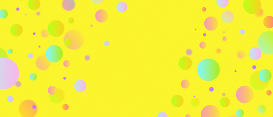 Colorful bubbles background with copy space