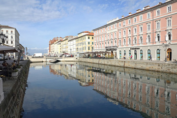 Fototapeta na wymiar Canal Grande in Trieste Italy