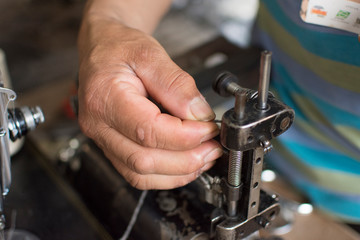 Fototapeta na wymiar Weaving Working Hands of Colombia