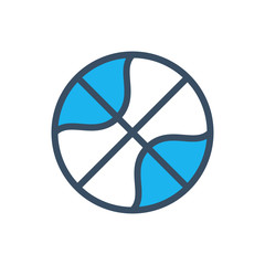 Basketball ball  icon color fill style