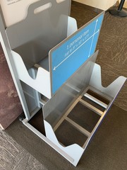 bag sizer outside airport terminal
