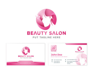 beauty colorful feminine logo for company