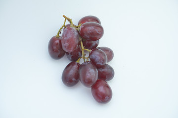 Fresh grape isolated on white background.