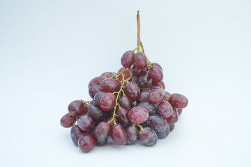 Fresh grape isolated on white background.