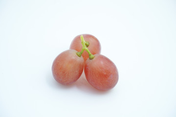 Fresh grape isolated on white background.