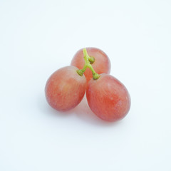 Fresh bunch of grapes on white background.