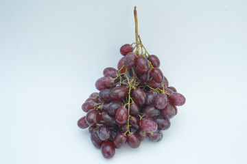 Fresh grapes on white background.