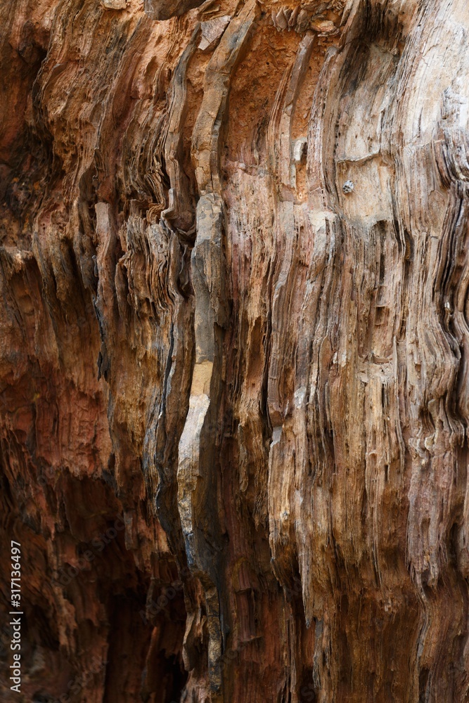 Poster vertical low angle shot of the patterns on weathered stone