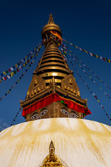 Swayambhunath also known as Monkey temple captured with Buddha's wisdom eyes