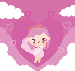 Love cupid cartoon vector design