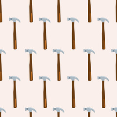 hammer seamless pattern vector illustration background