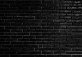 black brick wall for abstract background