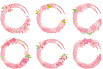 桜：フレーム　飾り枠　枠　囲み枠　花びら　ソメイヨシノ　桜　桜の花　4月