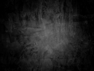 black grunge of concrete wall for abstract background