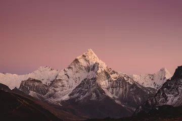 Peel and stick wall murals Ama Dablam Pink Mountain
