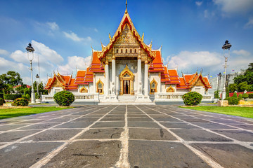 The Marble Temple Wat Benchamabopit Dusitvanaram in Bangkok, Thailand