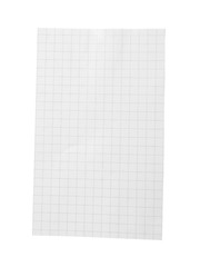 Blank notebook paper isolated on white. Space for design