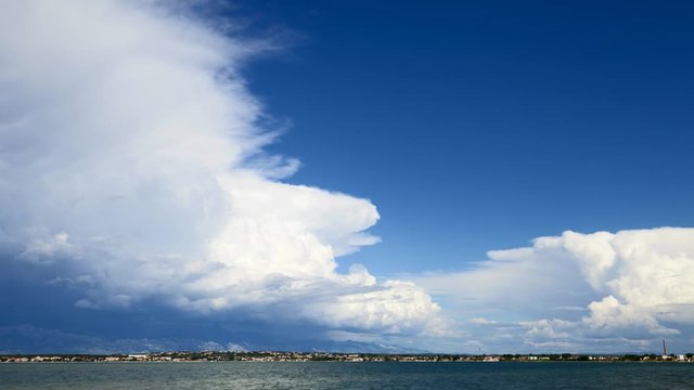 Timelapse of the clouds developement on the Adriatic Sea