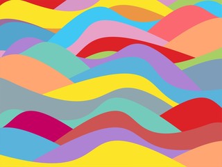 The Amazing of Colorful Art, Abstract Modern Shape Background or Wallpaper