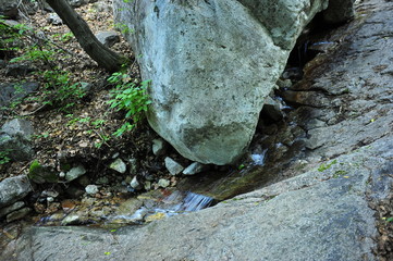 Mountain spring cascade