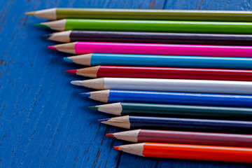 Color pencil, close-up