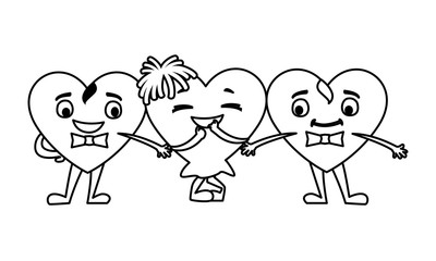 Obraz premium cheerful hearts , card valentines day