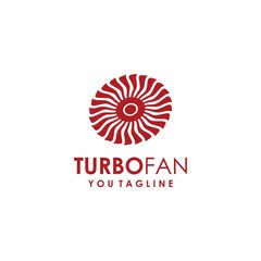 Turbo Fan Logo Modern Simple Red