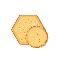 Vector cookies biscuits isolated on white background