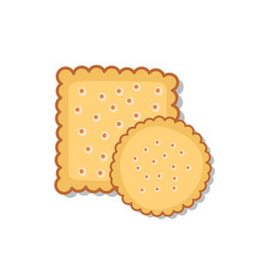 Vector cookies biscuits isolated on white background