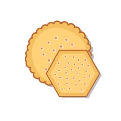 Vector cookies biscuits isolated on white background