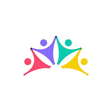 people family together human unity logo vector icon