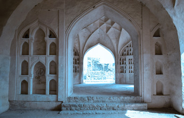 Old Ancient Antique Historical Ruined Architecture of Fort Walls