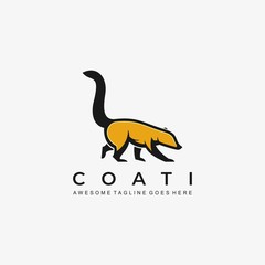Vector Logo Illustration Can-Coon Mascot Cartoon