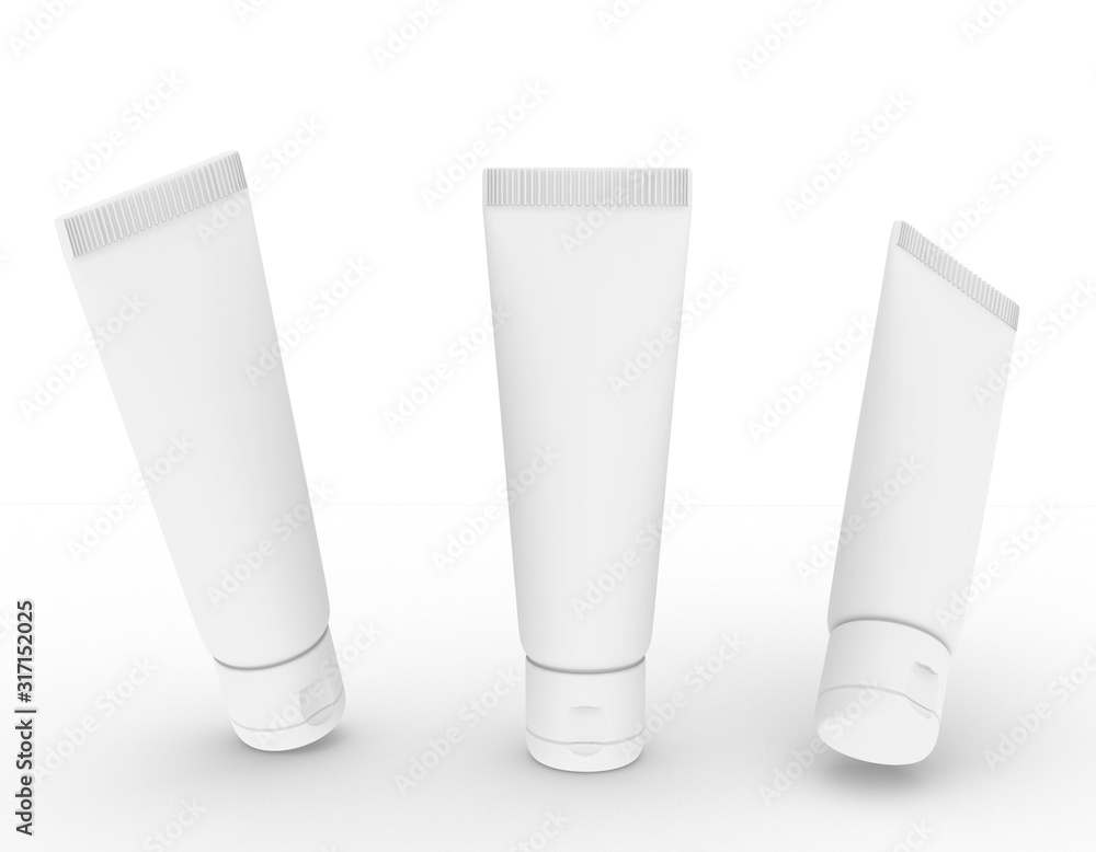 Poster template empty capsule mockup white background , 3d rendering
