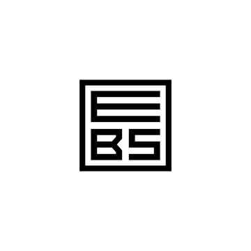 Letter EBS initial logo design simple