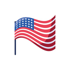 Isolated usa flag vector design