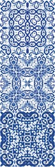Ornamental azulejo portugal tiles decor.