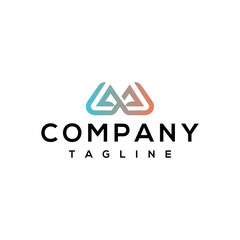 unique initial M mountain logo. Monogram. M-letter. Perfect for business and personal